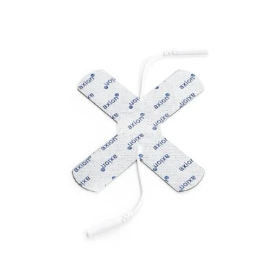 Imagen de 2 Electrodos especiales para articulaciones de axion punto dolor o partes redondas del cuerpo su electroestimulador TENS EMS en forma X
