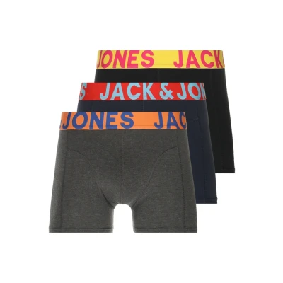 Imagen de Jack &amp; Jones Jaccrazy Solid Trunks 3 PACK Culotte, Hombre, Talla: XL, Black/navy blazer/black