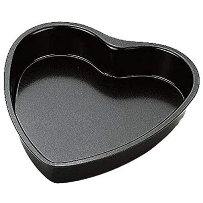Imagen de Ibili Molde Corazon Moka 24 CMS, Stainless Steel, Negro, x 4 cm