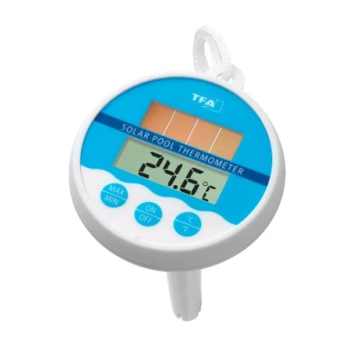 Imagen de TFA Dostmann 30.1041 Termómetro digital para piscina con energía solas (azul)