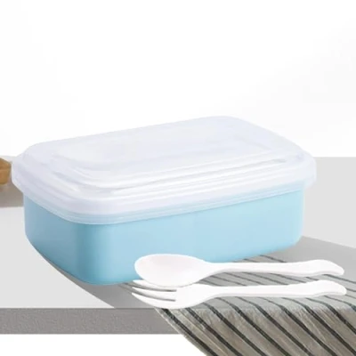 Imagen de Xasbseulk contenedores para almuerzo de alimentos, recipientes niños, con 2 compartimentos separados la escuela