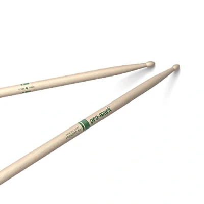 Imagen de ProMark TXR5AW Classic Forward 5A Drumsticks Oval Wood Tip Natural, Raw Hickory Consistent Weight and Pitch 1 Pair