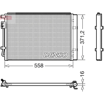 Imagen de DENSO DCN41015 Condensador con secador R 134 a HYUNDAI: i20 II Hatchback