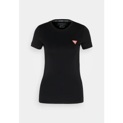 Imagen de Guess SS CN MINI Triangle Camiseta básica Jet black, Mujer, Talla: XS, black