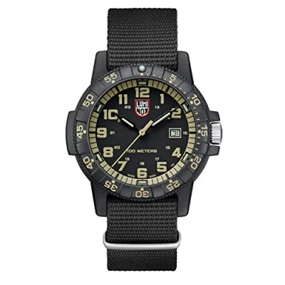 Imagen de Luminox Leatherback Sea Turtle Giant XS.0333 Reloj Caballero 44mm Militar en Negro Fecha Función 100m Resistente al Agua