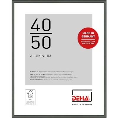 Imagen de DEHA Design marco de aluminio Boston, 40x50 cm, Contraste gris