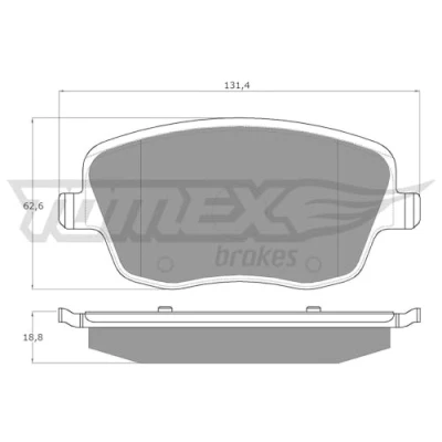 Imagen de TOMEX brakes TX 13 59 Juego de pastillas freno Eje delantero SEAT: Ibiza 3, 4, 4 Sportcoupe, SKODA: Fabia 2, I Hatchback, 2