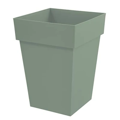 Imagen de EDA Toscana Maceta Cuadrada Media Alta (Volumen 51 L, 39 x 53 cm), Color Verde Laurel