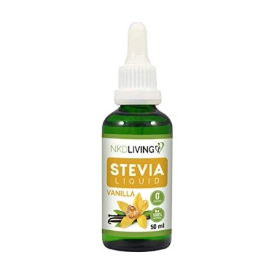 Imagen de Gotas líquidas de estevia pura 50 ml Sabor a vainilla incluye botella con gotero