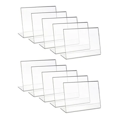 Imagen de HMF 46935 Soporte de Sobremesa inclinado Acrílico 10 Piezas DIN A4 Apaisado Transparente