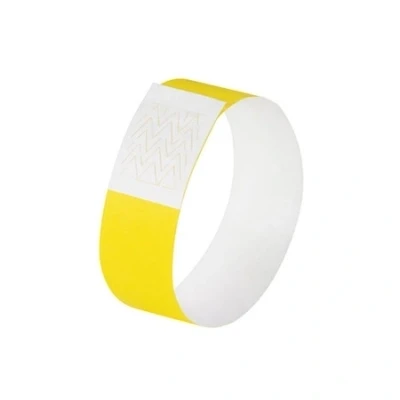 Imagen de SIGEL EB213 120 Pulseras de identificación y control para eventos, personalizables, Super Soft 25,5 x 2,5 cm, amarillo neón