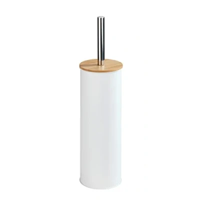 Imagen de WENKO Escobillero WC Tortona Blanco para el inodoro, forma cerrada