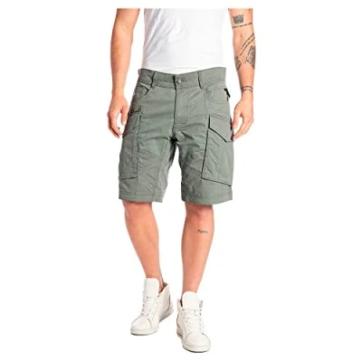 Imagen de REPLAY M9907 Joe Short Comfort Cotton Twill Pantalones Cortos, Aviator Green 703, 32W para Hombre