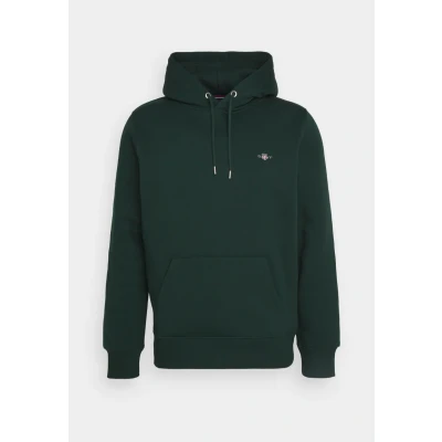 Imagen de GANT Shield Hoodie Jersey con capucha, Hombre, Talla: Small, Tartan green