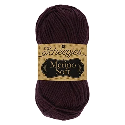 Imagen de Scheepjes Soft Yarn, 50% Lana Merino Superwash Microfibra 25% acrílico, 650 Velázquez, 10x50g, 10