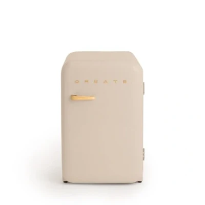 Imagen de CREATE / RETRO FRIDGE 83.5 WOOD/Frigorífico arena maneta madera 98W, bajo consumo, 2 estantes, regulador temperatura, botellero, 56x54x84cm