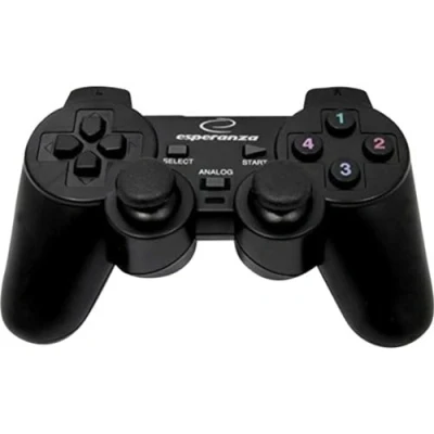 Imagen de Esperanza EG102 WARRIOR Gamepad de Vibracin USB para Computadoras, color Negro