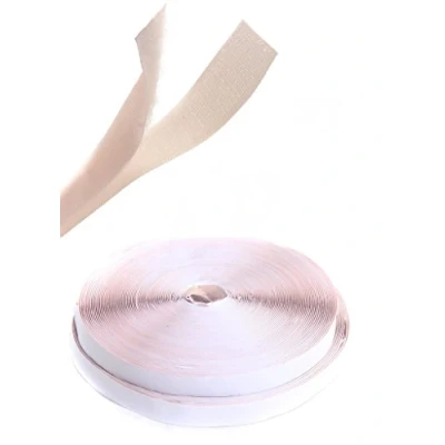 Imagen de TUKA 25m x 20mm Hook y Loop Bandas Autoadhesivo, 20 mm de Ancho, Gancho Bucle Cinta, Vuelta Auto Adhesivo Cinta Rollo, Bucle, Beige TKB5008