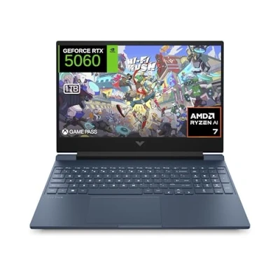 Imagen de HP Victus 15 fb3038ns Ordenador portátil Gaming 15&quot; FHD AMD Ryzen AI 7 350, 16GB RAM, 1TB SSD, NVIDIA RTX 5060, FreeDos Azul Teclado QWERTY Español