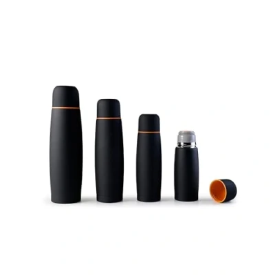 Imagen de Ibili 745803 Termo para líquidos abombado, Negro, 350 ml
