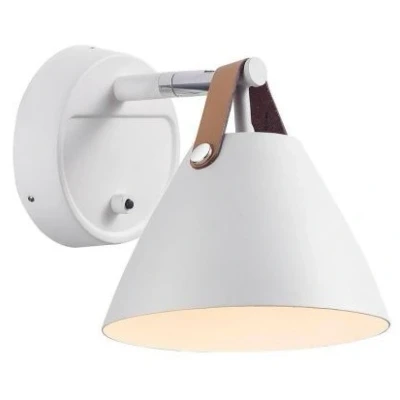 Imagen de DFTP by Nordlux Aplique Strap con correas de cuero, blanco