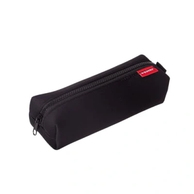 Imagen de Enri, Estuche Escolar Neopreno Unisex, Diseño Cuadrado Grande, 20 x 7 5 cm, Color Negro