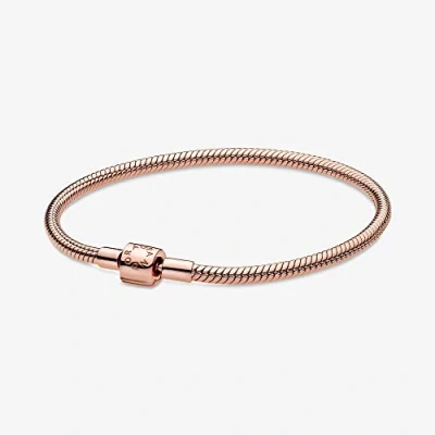 Imagen de Pandora Icons Pulsera con cadena de serpiente chapada en oro rosa 14 quilates, 21