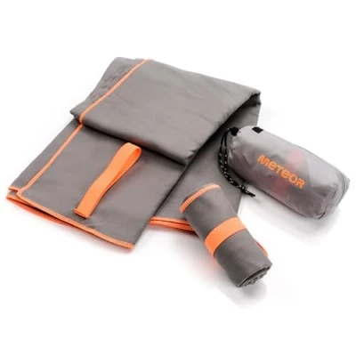 Imagen de meteor Toalla Microfibra Secado rápido Ultra Ligero Absorbente Ideal para Deporte Yoga Viajes Playa Campamento Baño Niños, Hombres y Mujeres Varios Tamaños Colores (42x55cm, Gris)