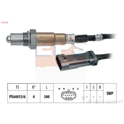 Imagen de EPS 1.997.281 Sonda lambda Made in Italy OE Equivalent térmico, plana, Rosca engrasada RENAULT: MEGANE 1, Kangoo I, 1 Classic