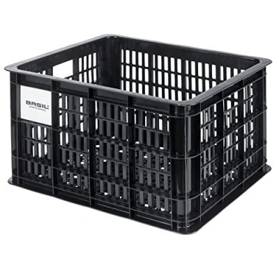 Imagen de BASIL Crate M Box per portapacchi anteriore, Unisex Adulto, Nero, 40 cm x 33 25