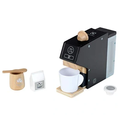 Imagen de Electrolux Theo Klein 7401 Cafetera Madera I Incluye Taza, cápsulas, Leche y azúcar Accesorios para cocinas de Juguete niños