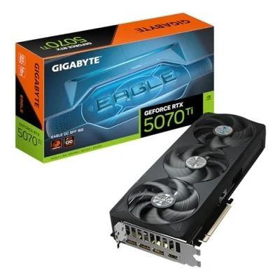 Imagen de Gigabyte GeForce RTX 5070 Ti Eagle OC SFF 16G Tarjeta Gráfica 16GB GDDR7, 256 bits, PCI E 5.0, 2542 MHz Core Clock, 3 x DP 2.1a, 1 HDMI 2.1b, NVIDIA DLSS 4, GV N507TEAGLE 16GD