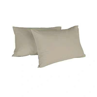 Imagen de Italian Bed Linen Pareja de Fundas Almohada MAX Color, 100% Algodón, tòrtola, 52 X 82 Cm, 2