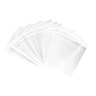 Imagen de maxtachi Bolsas de Celofan Transparente, 200 Piezas Inodoras y Resistentes al Desgaste Transparentes Para Chuches, Fáciles Cerrar, Dulces, Galletas, Decoraciones, Colgantes Transparente