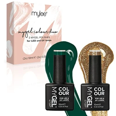 Imagen de MyGel by MYLEE Christmas Tree Duo Set de Esmalte Uñas en Gel 2x10ml UV/LED Nail Art Manicura Pedicura para Uso Profesional y Doméstico Larga Duración Fácil Usar