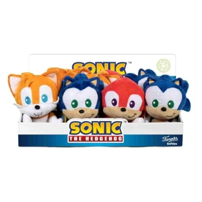 Imagen de Famosa Softies Peluche Sonic de 22 centímetros, 3 Modelos Disponibles Incluyendo Tails y Knuckles, Erizo Azul Videojuegos clásicos, niños niñas + 1 año, envío Aleatorio (760021805)