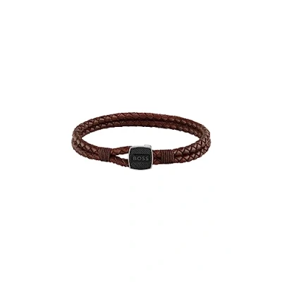 Imagen de BOSS Jewelry Pulsera para Hombre Colección SEAL disponible en Negro o Marrón, Brown