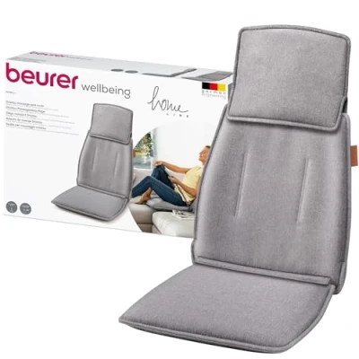 Imagen de Beurer MG 330 Asiento de masaje Shiatsu, 3 zonas y 2 intensidades, parte superior e inferior la espalda, simulación manos profundo en zona del cuello, gris