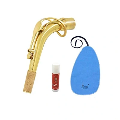 Imagen de Saxofón Alto Sax Bend Neck Material de Latón 24,5 mm con Cork Cuidado Grease Accesorio Saxofones