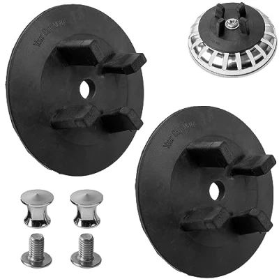 Imagen de Sello de Repuesto, 2 ud, Compatible con Sifón IKEA ATLANT y DOMSJÖ, Tornillo fijación + Tuerca, Pieza Reemplazo la Cesta del Colador en Caucho, Negro, Atornillado, Reparación