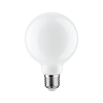 Imagen de Paulmann 28702 lámpara LED filamento Globe 7,5 vatios bombilla regulable opal 2700 K blanco cálido E27, 7.5 W, 1 Stück (1er Pack)