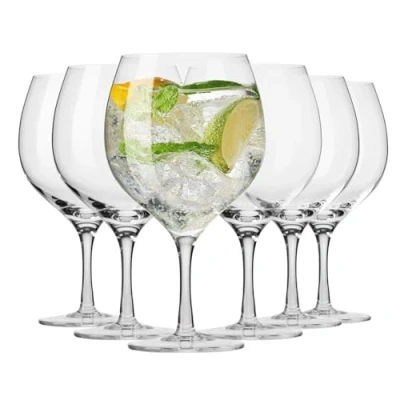 Imagen de Krosno Copas para Cóctel Gin Balón Agua Conjunto 6 Piezas 700 ml Harmony Collection Perfectas la Casa, Restaurante y en las Fiestas Apta Lavavajillas