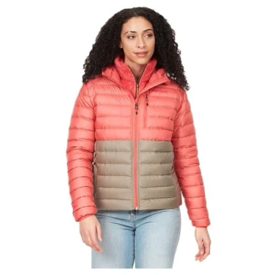 Imagen de Marmot Wm&#039;s Highlander Hoody Warm Down Jacket Mujer, Grapefruit/Vetiver, XS