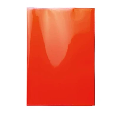 Imagen de HERMA 19616 fundas A5 de color rojo transparente, 10 unidades, polipropileno resistente, fácil limpiar y extragrueso, juego transparentes para cuadernos escolares, colores