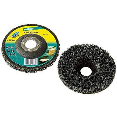Imagen de wolfcraft Disco de limpiar universal Para amoladoras angulares, diámetro 125 mm I 1672000 y eliminar el óxido en superficies lisas