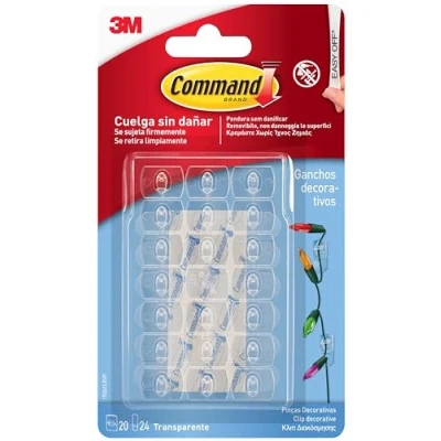 Imagen de Command 17017CLRN 17026CLRN Clips decorativos transparentes (17026CLR, mini)