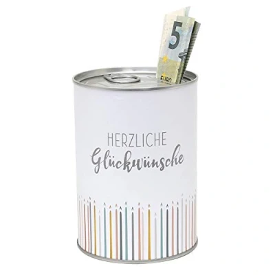 Imagen de Dekohelden24 155624 Hucha (Metal, 8,6 cm de diámetro x 12 Altura)