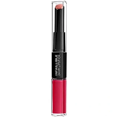 Imagen de L&#039;Oreal Paris Make up Designer Pintalabios Infalible 24 h Permanente, Color Frambuesa 701 Captivated by Cerise, 1 Unidad (Paquete de 1)