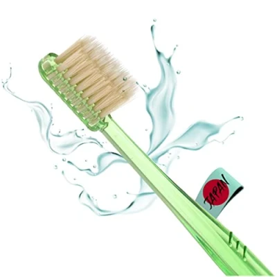 Imagen de Para limpiar los dientes con y sin pasta de dientes. Smart Miswak fibras sílice japonesas negras. Cepillo iónico natural polvo raíz Siwak.