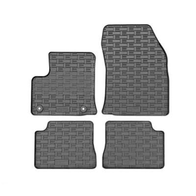 Imagen de AutoStyle Juego CK RJE06 de alfombrillas suelo Caucho 4 negro 680mm 480mm